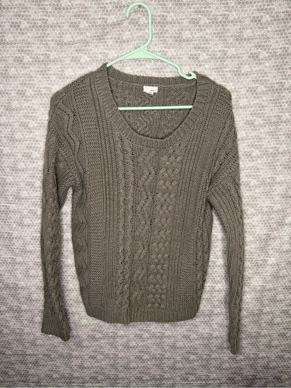 Garage Women Small Gray Pull Over Knitted Sweater Long Sleeve